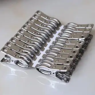 不锈钢夹子大号防风卡扣衣架开口晒衣夹强力晾被子衣服防滑小夹子小平