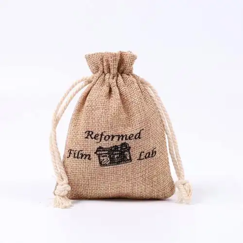 束口麻布袋饰品包装亚麻布袋香包空袋圣诞礼品抽绳麻布袋加印logo