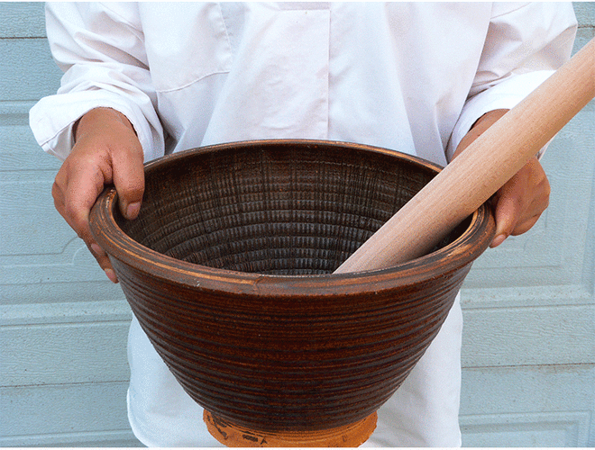 擂茶钵 特大老式擂钵超大擂茶钵家用捣蒜器擂辣椒擂米糊传统家用研磨