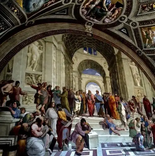 梵蒂冈·博物馆馆藏·拉斐尔《雅典学院》