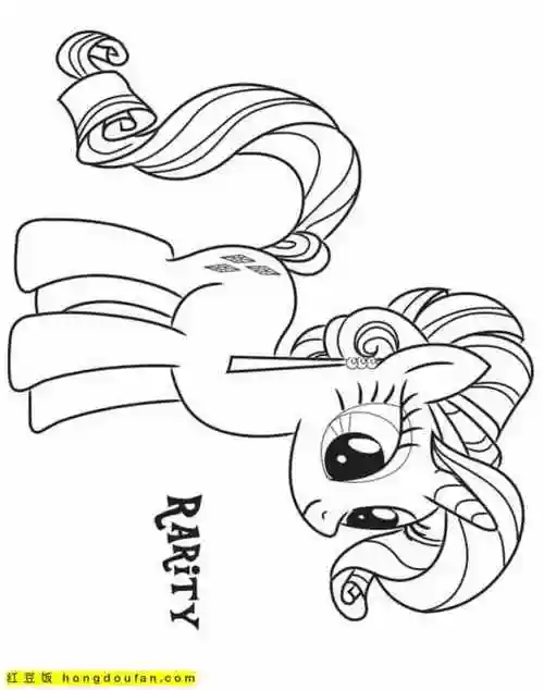 12张女孩子们最喜欢的魔法闪闪小马宝莉涂色图片-红豆饭小学生简笔画