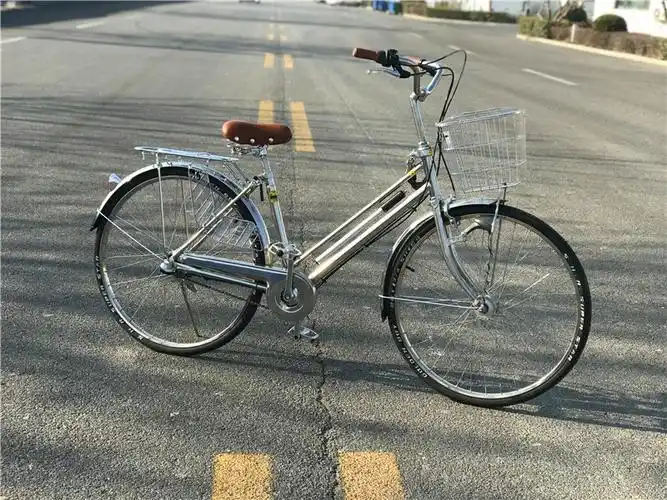 基洛夫牌出口日本26寸不锈钢自行车通勤车休闲自行车日本自行车内三速