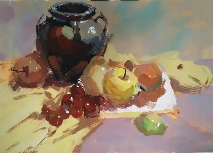 红星高级中学高三(11)班美术特长生色彩静物作品