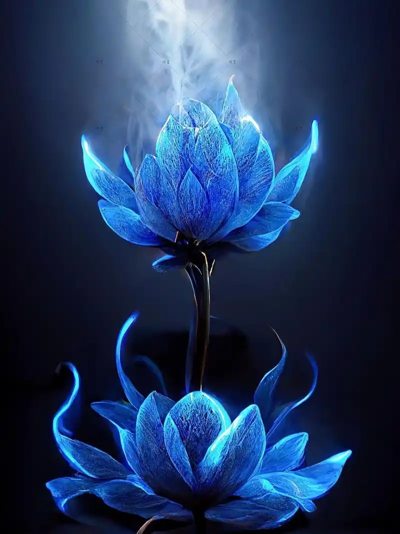 创世青莲 混沌初开,生灵万物俱无,天地连成一片,其间孕育着一株创世青