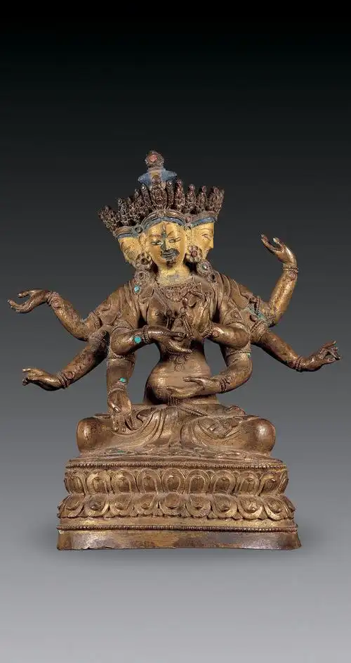 1533 18世纪 铜尊圣佛母像