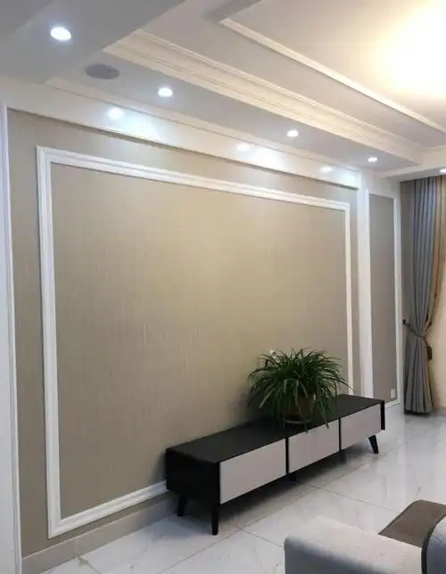 新家的装修简约大方 石膏线做吊顶完工效果很绝