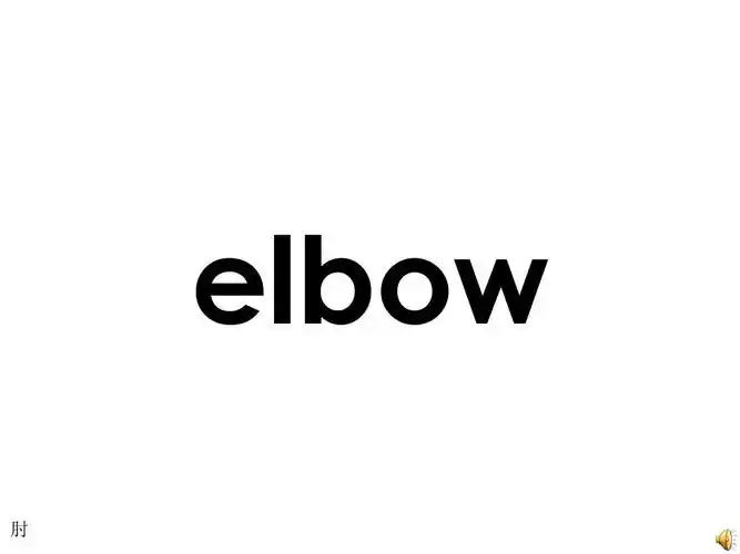 书(105页)body_eppt 帮助你牢记身体部位的单词,很生动很形象 elbow