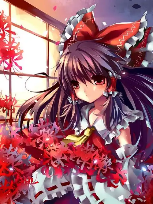 折原临也 的插画 东方同人 博丽灵梦