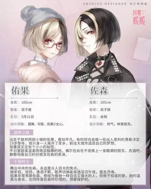 闪耀暖暖佑果佐森 · 童话香氛佑果佐森 · 暗夜香氛