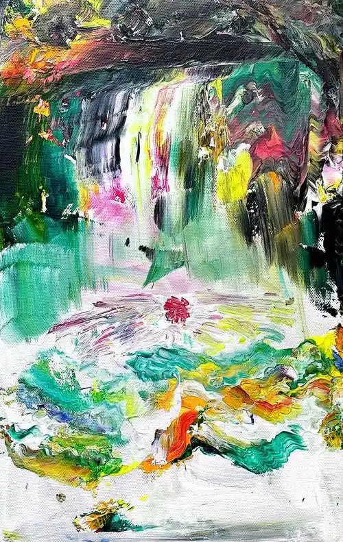 抽象画《海岸的梵高》——著名油画大师李洪涛