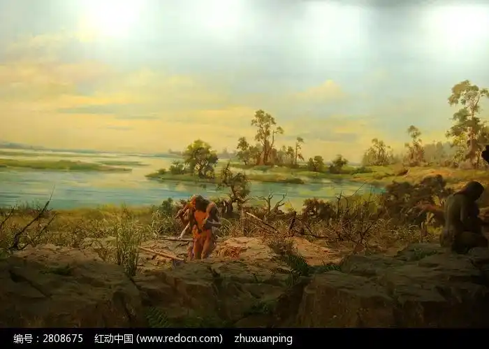 原始人狩猎场景高清图片下载_红动中国
