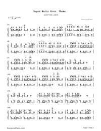 超级玛丽主题曲-the super mario双手简谱预览1