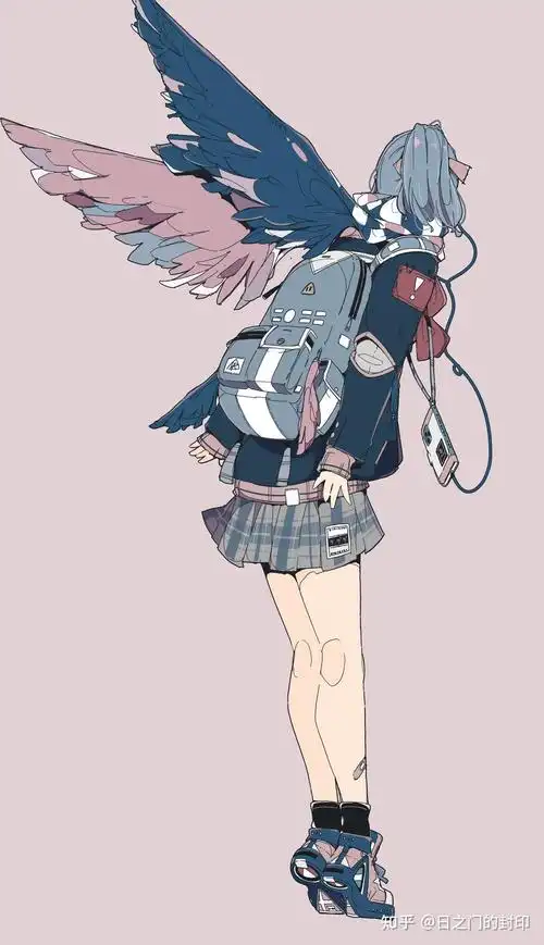 独特的造型手段与低饱和度上色,日系平涂少女太美了!