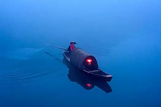 湖南,小东江,江,渔船,灯