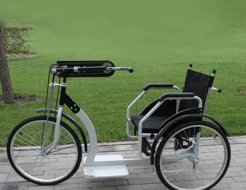 户外手摇三轮车轮椅残疾人老年人自行车代步车手摇轮椅车