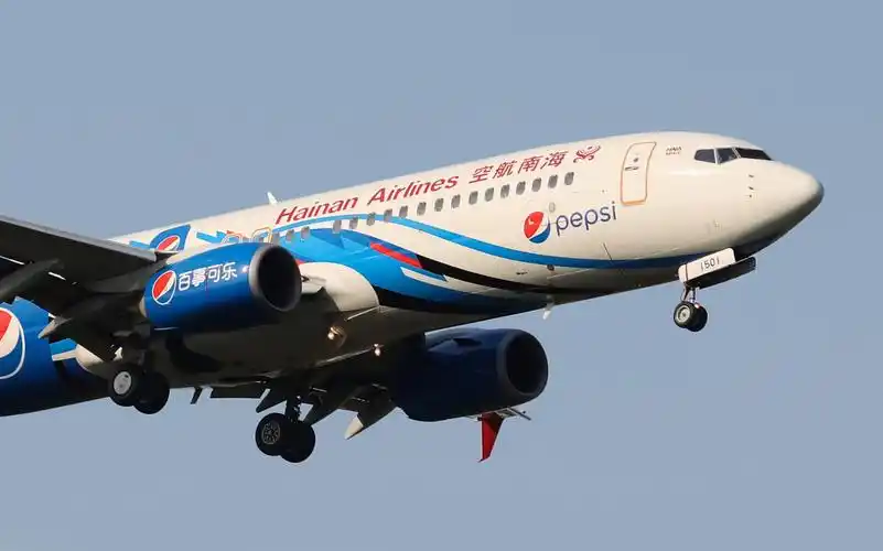 海南航空 波音738 b-1501 百事可乐彩绘 落地pek18l