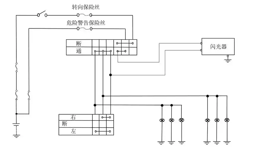 面包车转向灯电路图