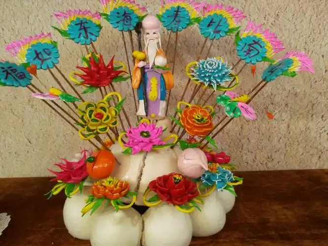 关中花馍艺术之福寿平安