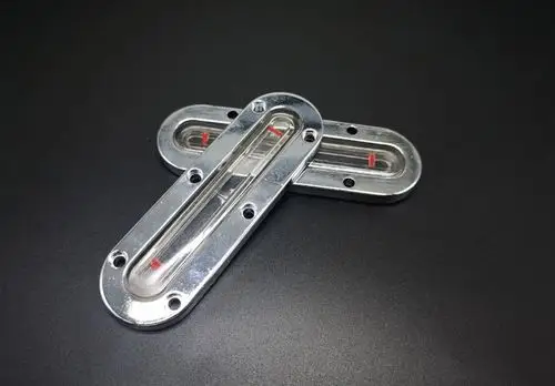 圣马五金带孔长型油标长形油标油位指示器四孔六孔液位计6孔