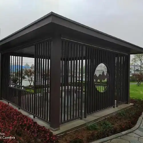 新中式凉亭景观庭院凉亭雨后骄阳