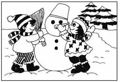 2,下雪了看图写话一年级图片