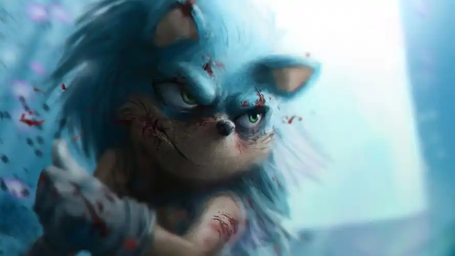 刺猬索尼克sonicthehedgehog蓝色血4k图片