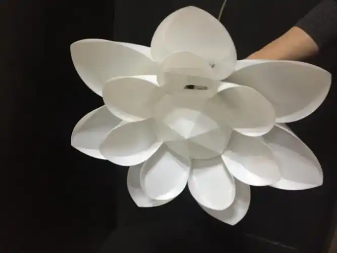 照明灯罩百合花型莲花吊灯灯罩加工定制diy自行组装灯罩