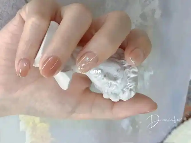 温柔浅色系短甲美甲|肉桂奶茶色超级温柔