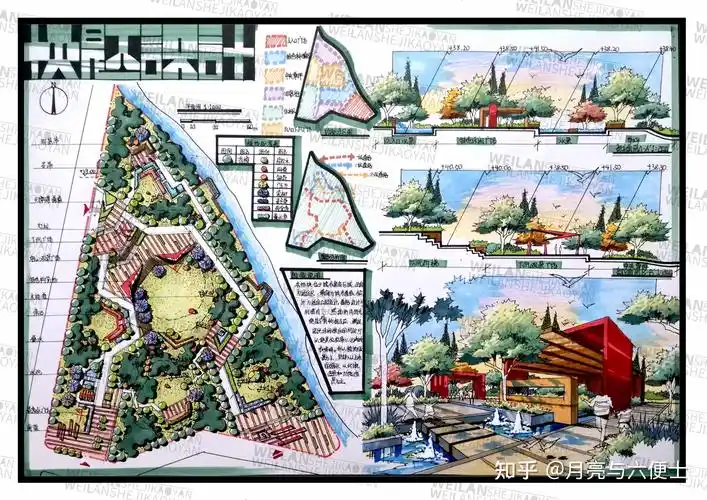 环艺景观设计考研手绘快题干货临摹素材