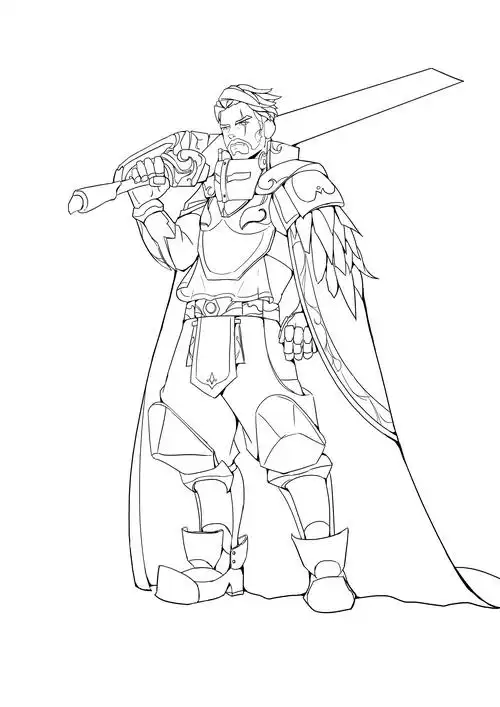 战士线稿|插画|游戏原画|utong - 原创作品 - 站酷 (zcool)