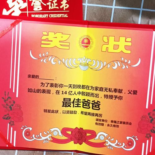 千叶繁中国好妈妈荣誉证书创意奖状趣味搞怪生日吹牛皮大王奖状定制