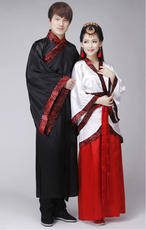 嫦娥后羿古装服装七仙女董永牛郎织女汉服演出服中秋节情侣装黄色xs