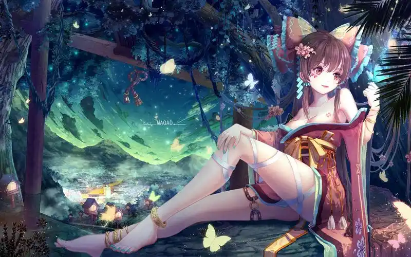 性感的二次元美女桌面壁纸高清大图预览1920x1200_卡通动漫下载_美桌