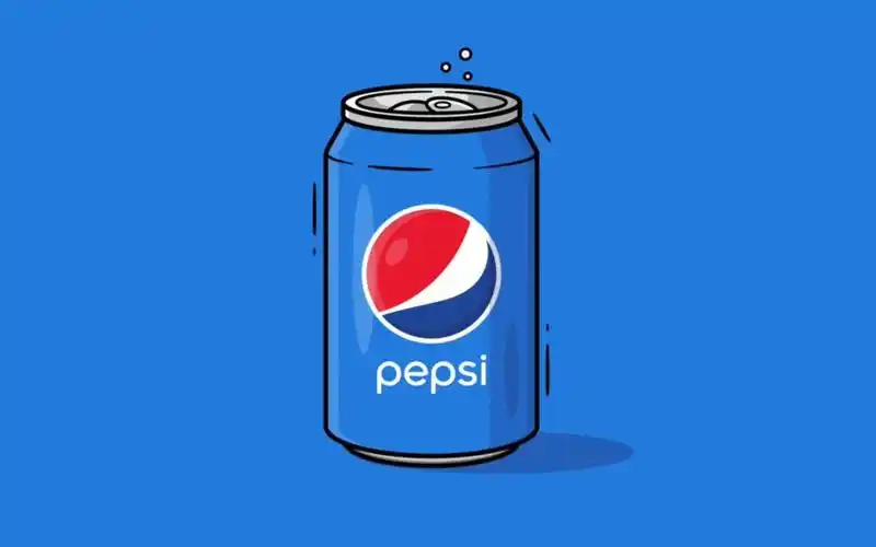 如何在adobe illustrator中绘制矢量百事可乐瓶插图