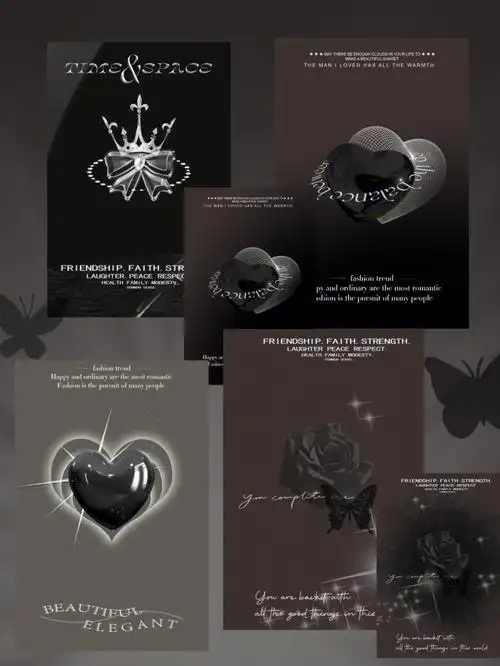 黑色小卡自制背面可拿