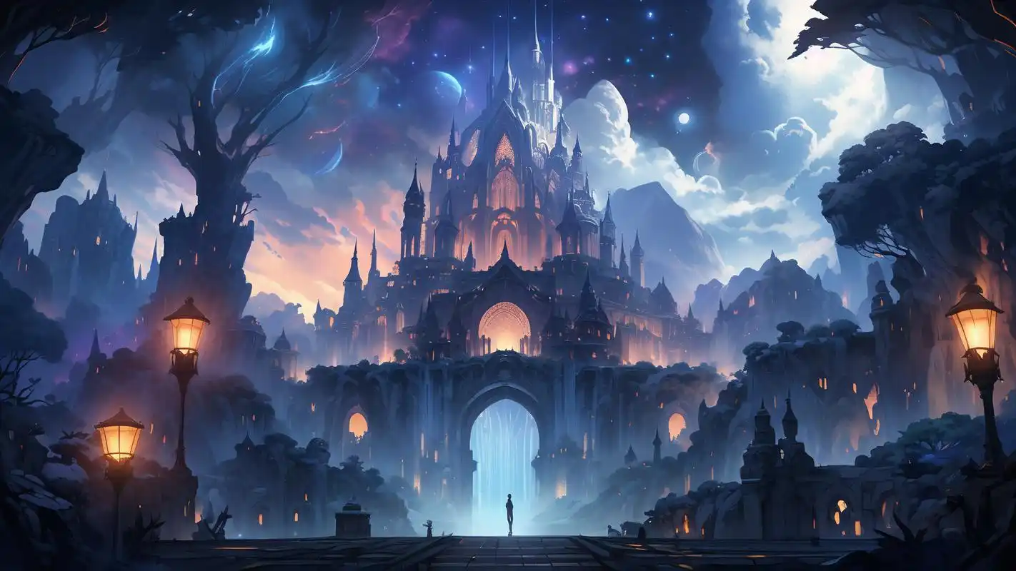 这次给大家带来的是一组超级炫酷的二次元夜空美图横屏壁纸(≧▽≦).