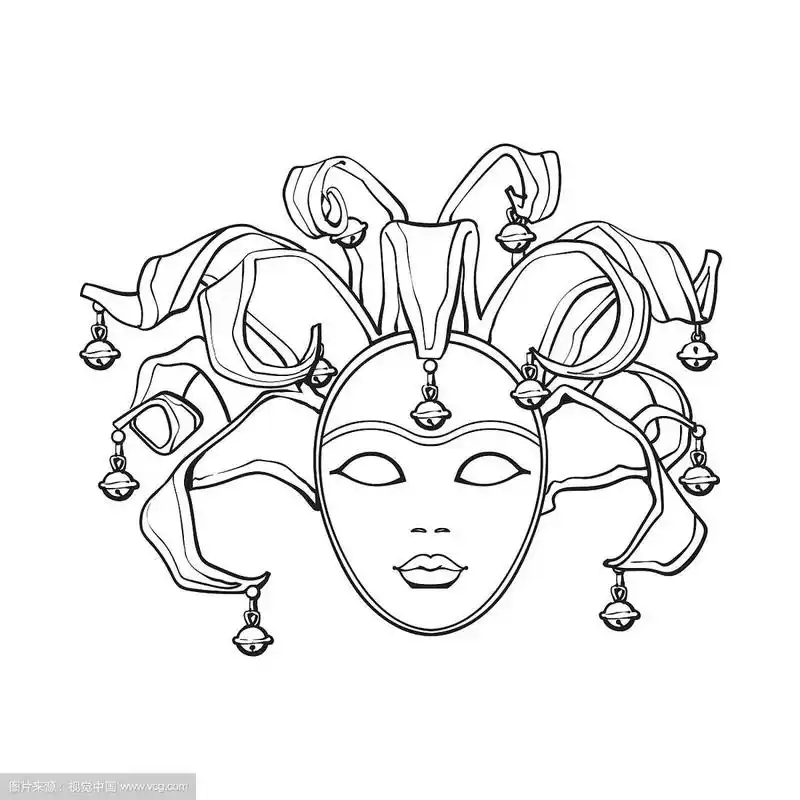 装饰威尼斯狂欢节小丑面具