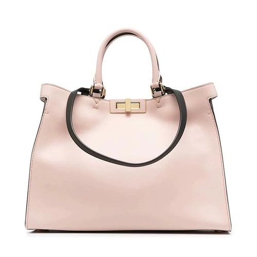 香港直邮fendi芬迪女士粉色小牛皮手提包8bh377abhsf1d5w款式新颖