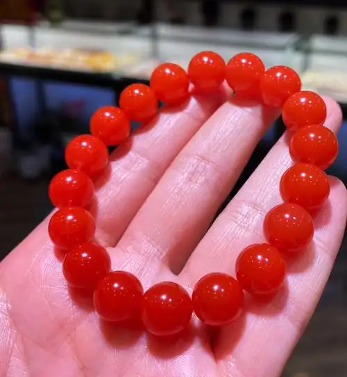 樱桃红南红手链