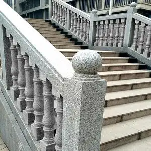 定制大理石栏杆护栏阳台别墅石柱子花岗岩扶手石花瓶圆柱欧式定做