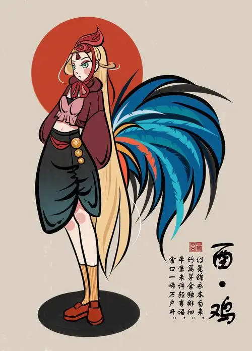 十二生肖拟人插画