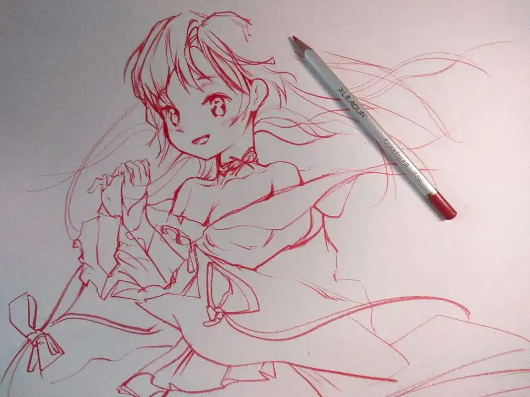 彩铅二次元.用三原色画出色散感觉#彩铅 #手绘 #画画  - 抖音