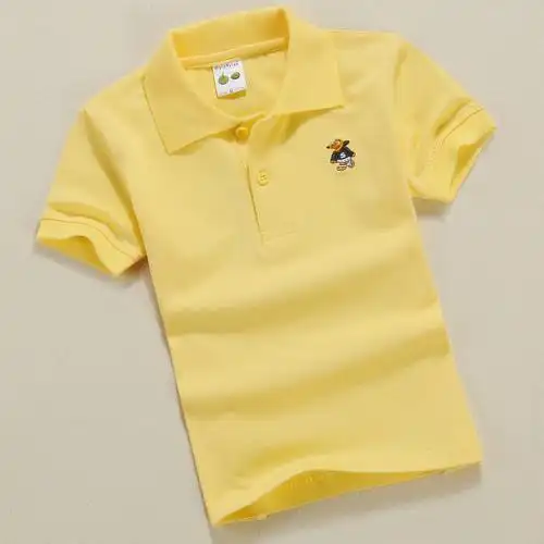 童装儿童短袖t恤纯棉夏款男童短袖纯色半袖中大童翻领polo衫上衣