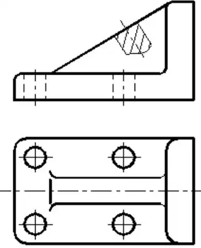(2)重合断面的标注:不对称的重合断面,可以省略字母标注.