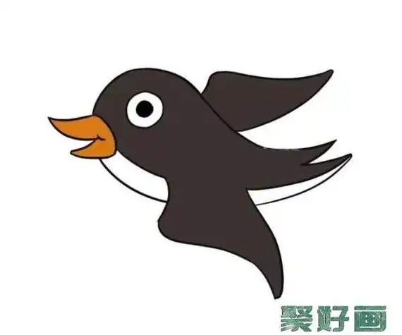 燕子简笔画彩色小动物公主