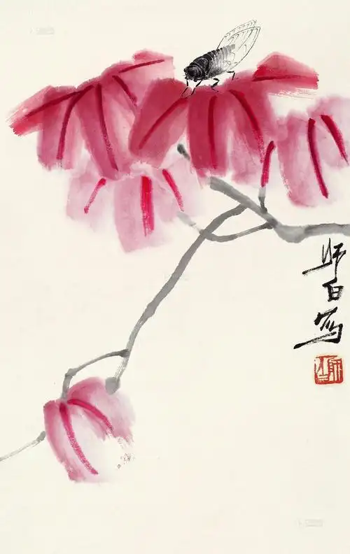 娄师白 枫叶蝉鸣 镜心