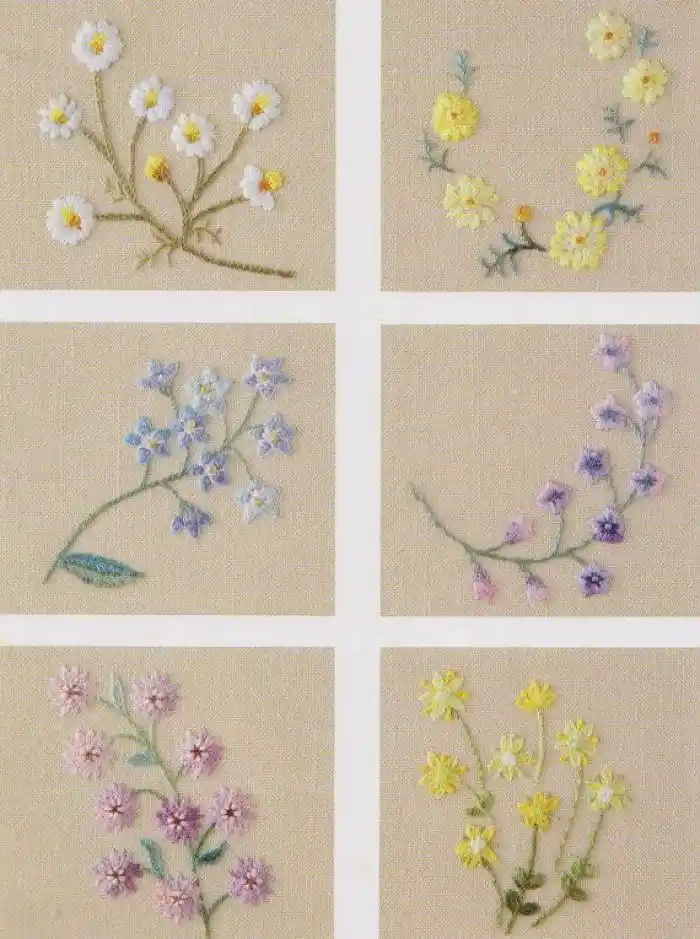 手工刺绣diy:一些简单又美丽的刺绣图样,初学者可以收藏练习咯