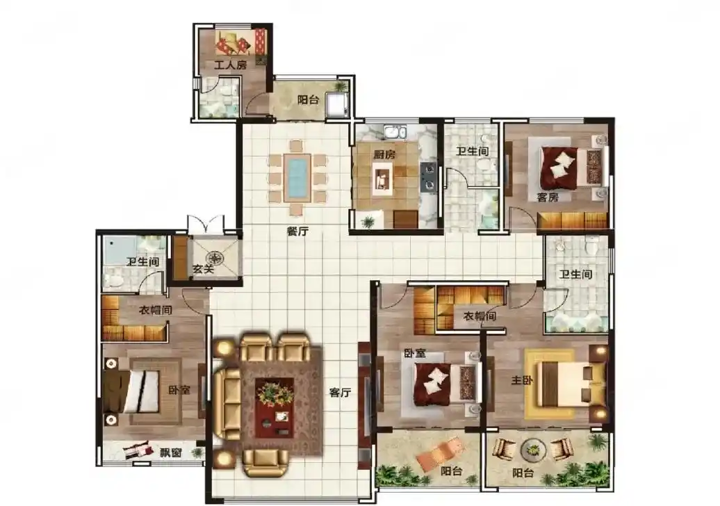 220㎡居家大平层,这样的户型您能打多少分?