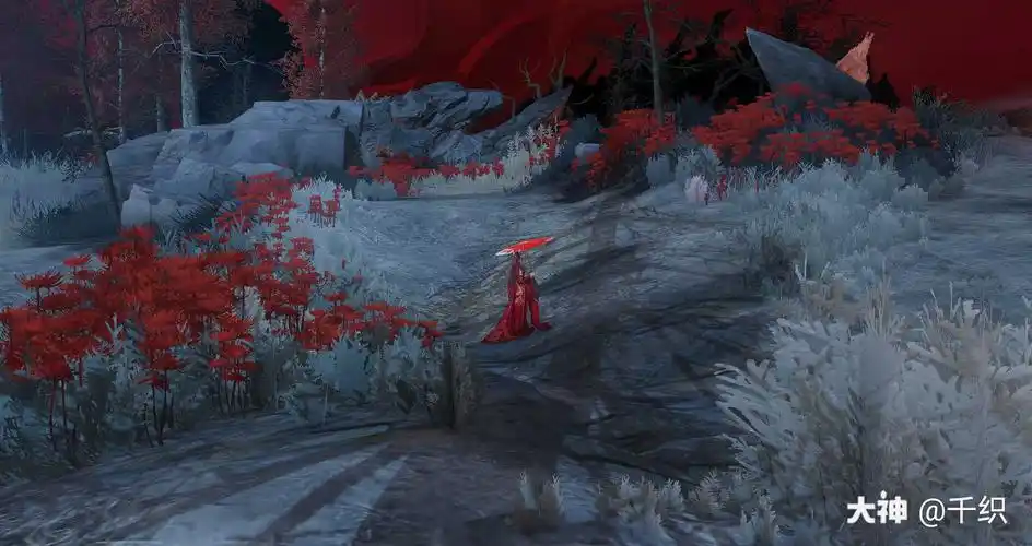 彼岸花开开彼岸,忘川河畔亦忘川.奈何桥头空奈何,三生石上写三生.