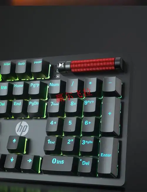 惠普hp机械键盘有线104键无冲游戏机械键盘usb游戏混光rgb灯效自定义